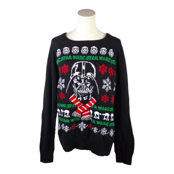 Star Wars Darth Vader Ugly Christmas Sweater XL Holiday Unisex Lucasfilm - Picture 1 of 7